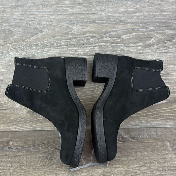 Blondo Lima Waterproof Black Leather Zip Chunky Heel Women’s Sz 10 Chelsea Boots - Picture 9 of 12